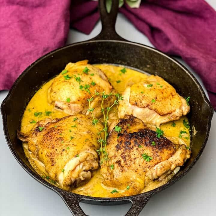 Lemon Thyme Chicken in Sunny Cream Sauce