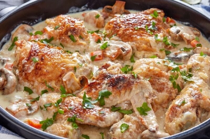 Escalope de poulet à la Normande (Chicken Normandy)