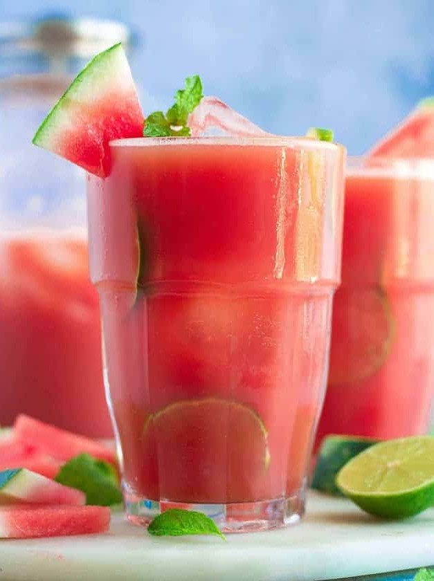 Refreshing Watermelon Mint Lime Spritzer