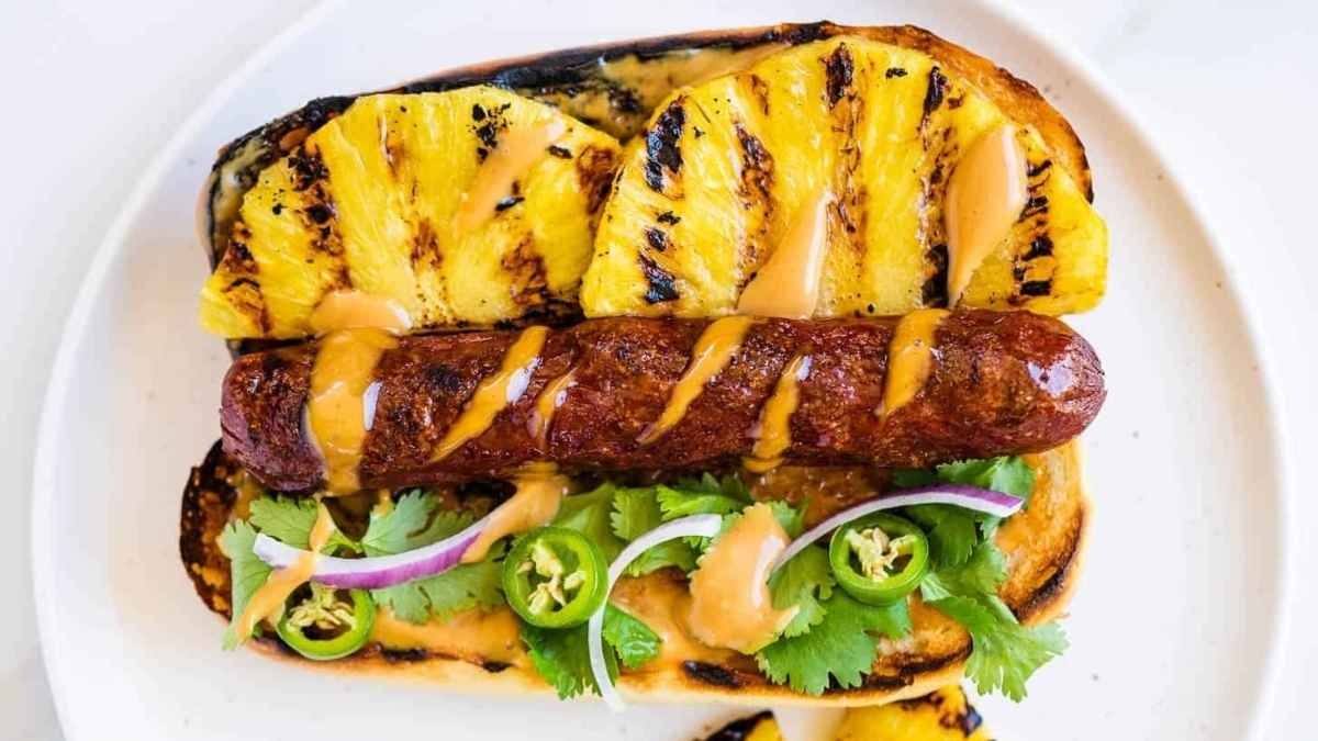 Tropical Dogs with Pineapple Teriyaki Sauce