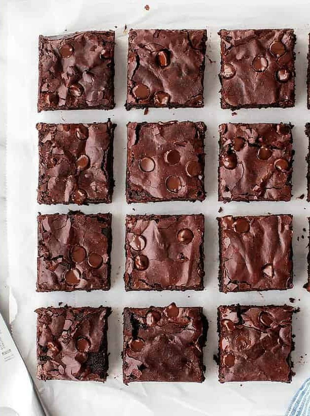 Decadent Fudgy Dark Chocolate Brownies