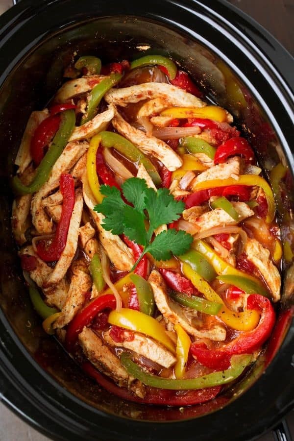 Crockpot Chicken Fajita Fiesta Delights