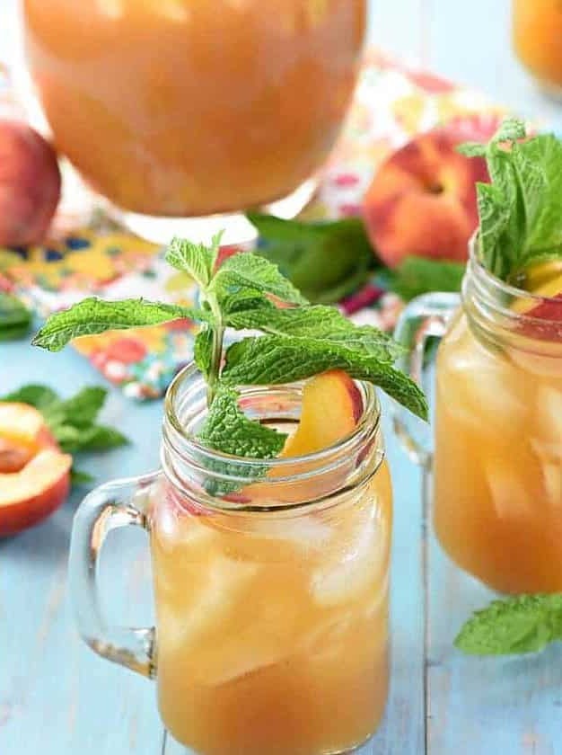 Peachy Keen Mint Tea Spritzer