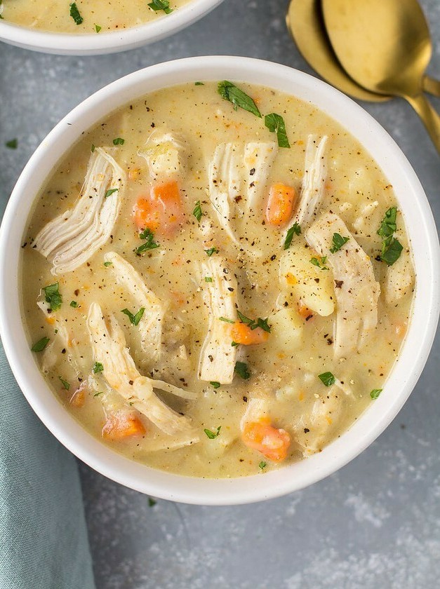 Creamy Chicken Pie-Inspired Soup Recipe
