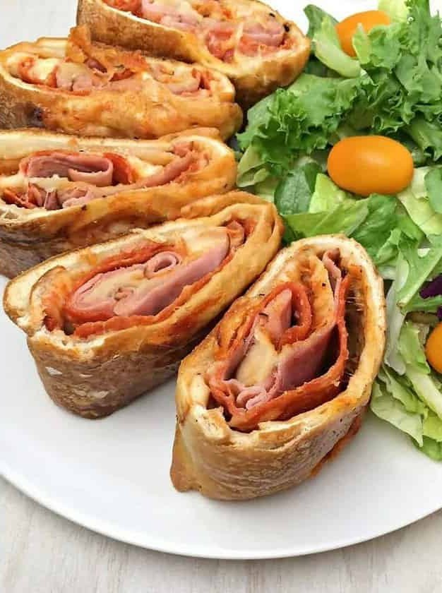 Pepperoni Crusted Italian Foldover