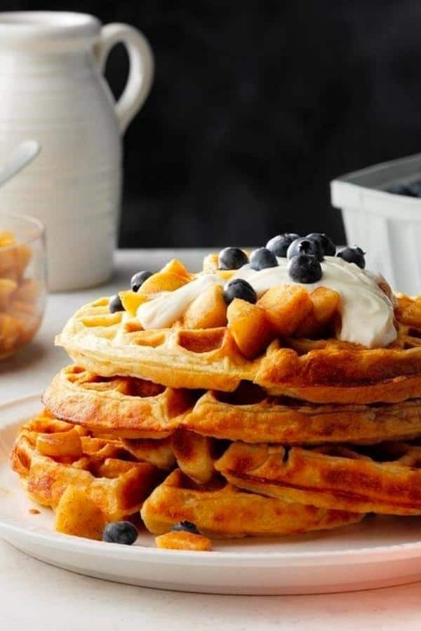 Ricotta Apple Waffle Delight