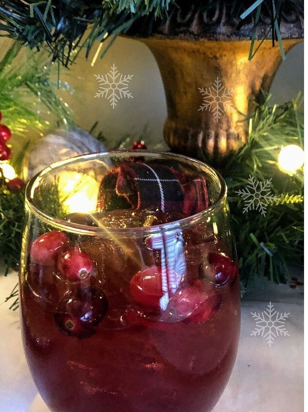Amaretto Cherry Holiday Cheer Cocktail