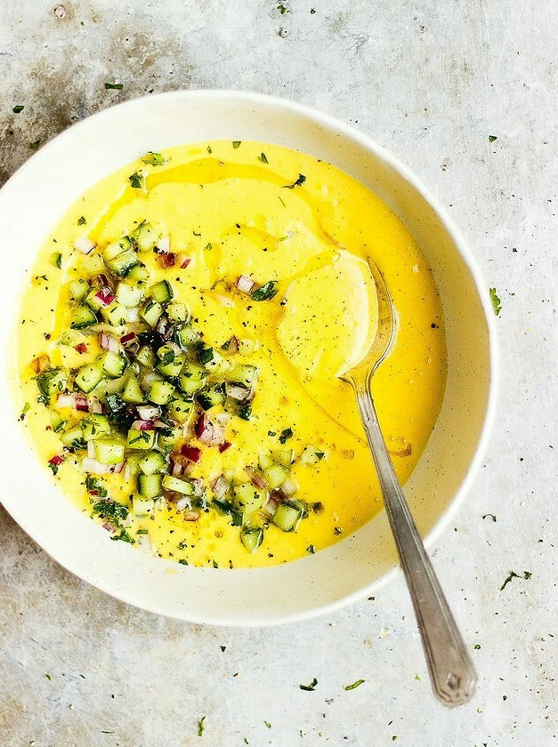 Summer Harvest Chilled Soup with Fresh Flair