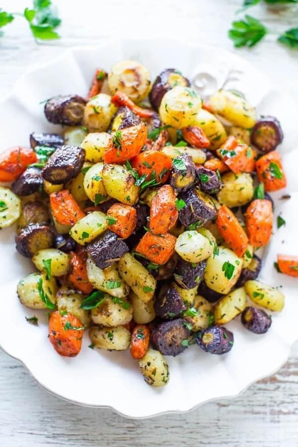 Rosemary & Thyme Roasted Rainbow Carrots