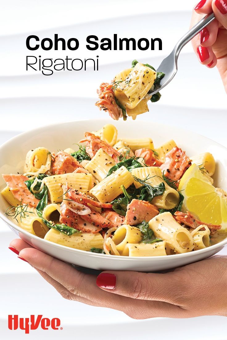 Salmon & Rigatoni in Coconut Cream Sauce