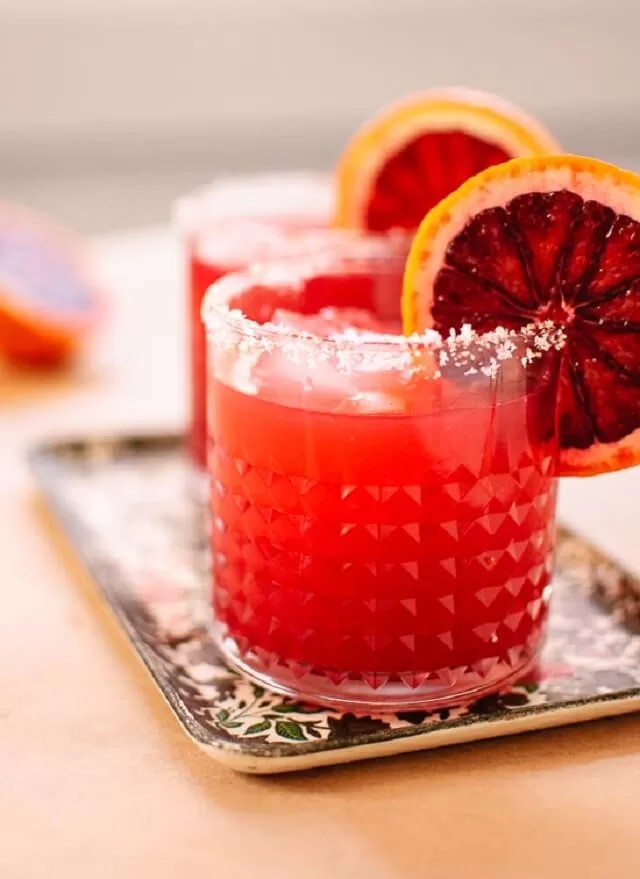 Blood Orange Margarita Magic in a Glass