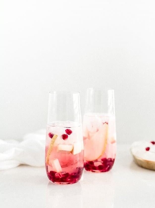 Pearfect Pomegranate Sparkle Cocktail