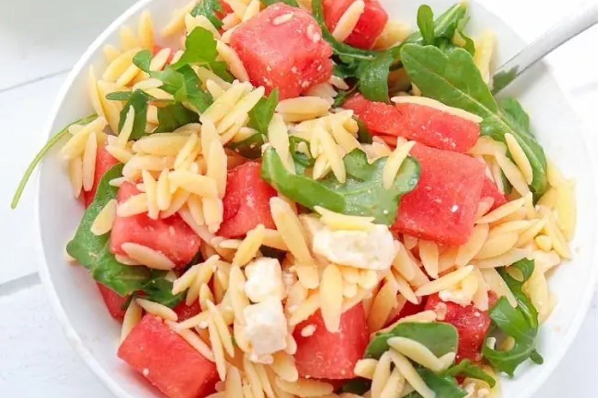 Refreshing Watermelon Orzo Salad Bowl