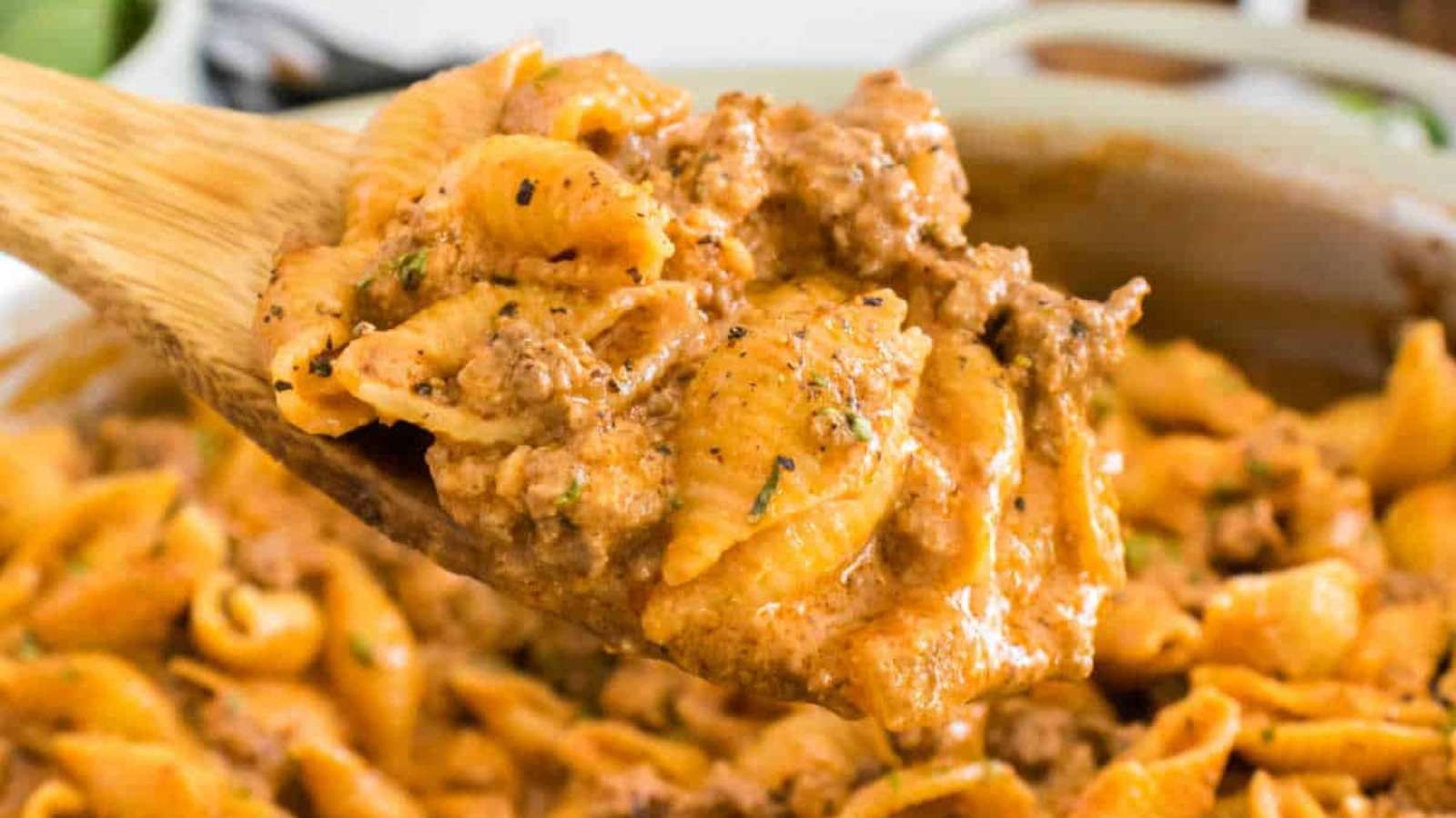 Beef and Pasta in Rich Cream Sauce