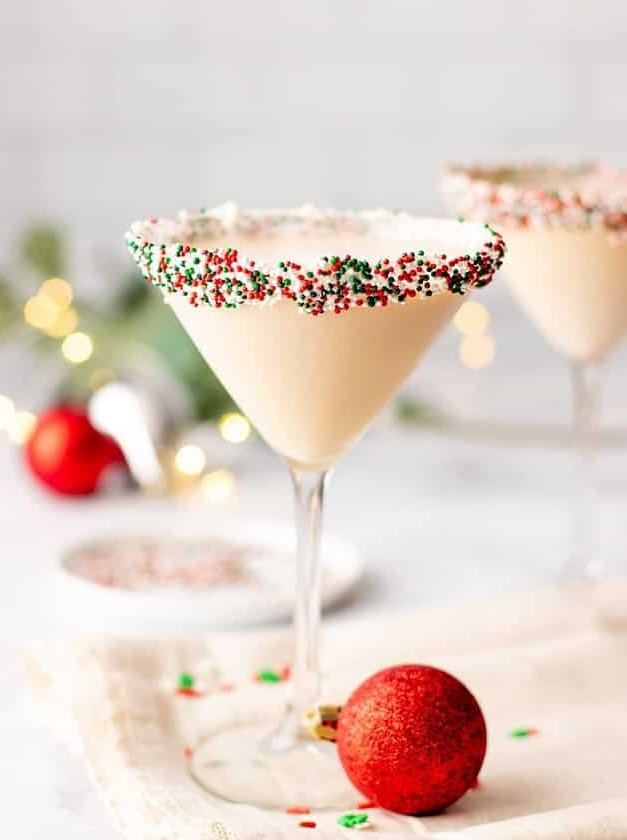 Sprinkle-Topped Vanilla Martini Delight