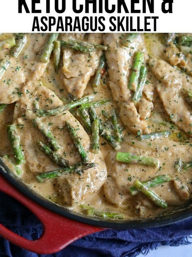 Creamy Chicken & Asparagus Skillet Delight