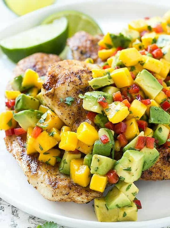Mango Avocado Twist on Classic Grilled Chicken