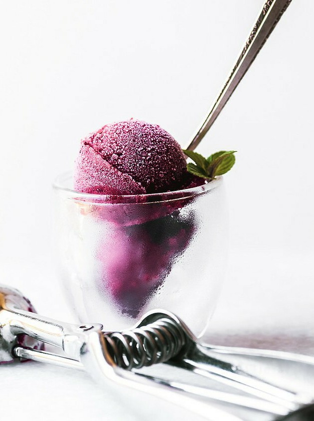 Sweet Plum Amaretto Sorbet Delight