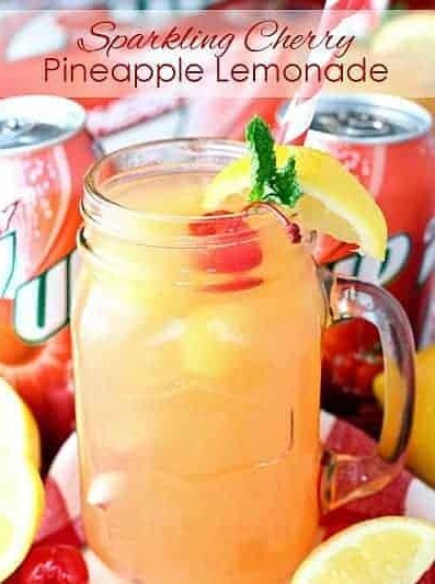 Cherry Pineapple Fizz Sparkler