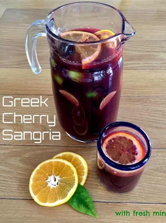 Fruity Greek Cherry Mint Spritz