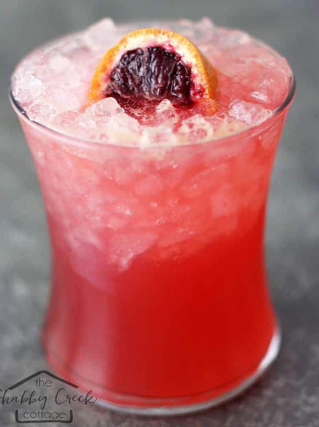 Blood Orange Sunset in a Glass