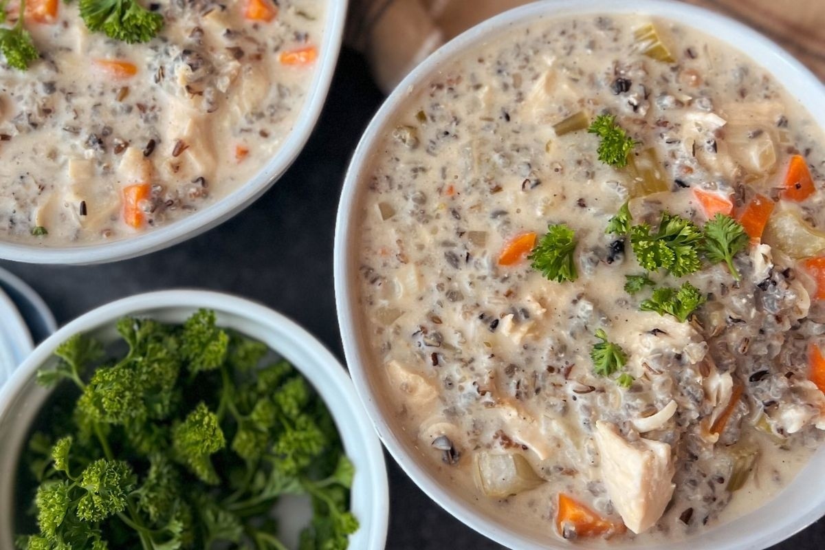 Minnesota Creamy Chicken Wild Rice Crockpot Stew