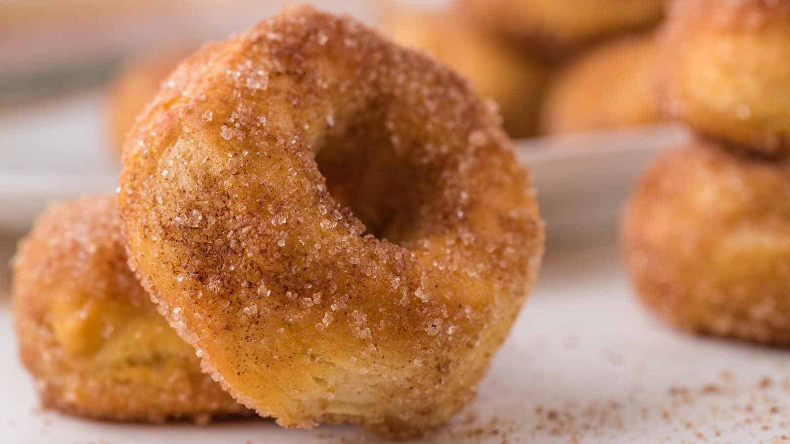 Easy Air-Fried Cinnamon Sugar Donuts