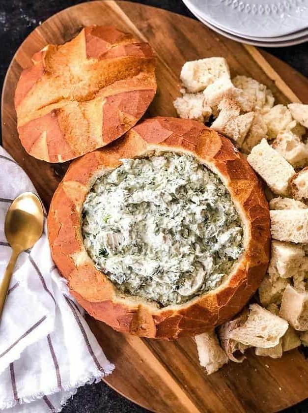 Spinach Dip Bliss in a Bread Bowl