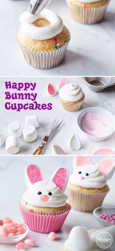 Funfetti Bunny Cupcakes in 5 Easy Steps