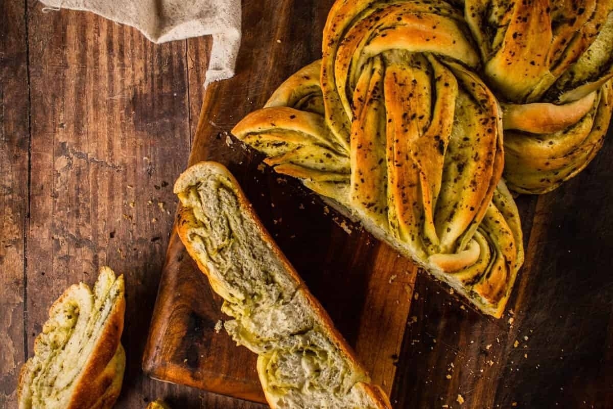 Green Basil Braided Italian Loaf