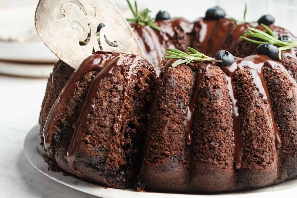 Moist Blueberry Chocolate Bundt Delight