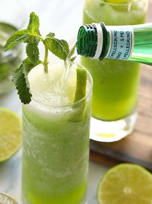 Minty Rum Slush Cocktails