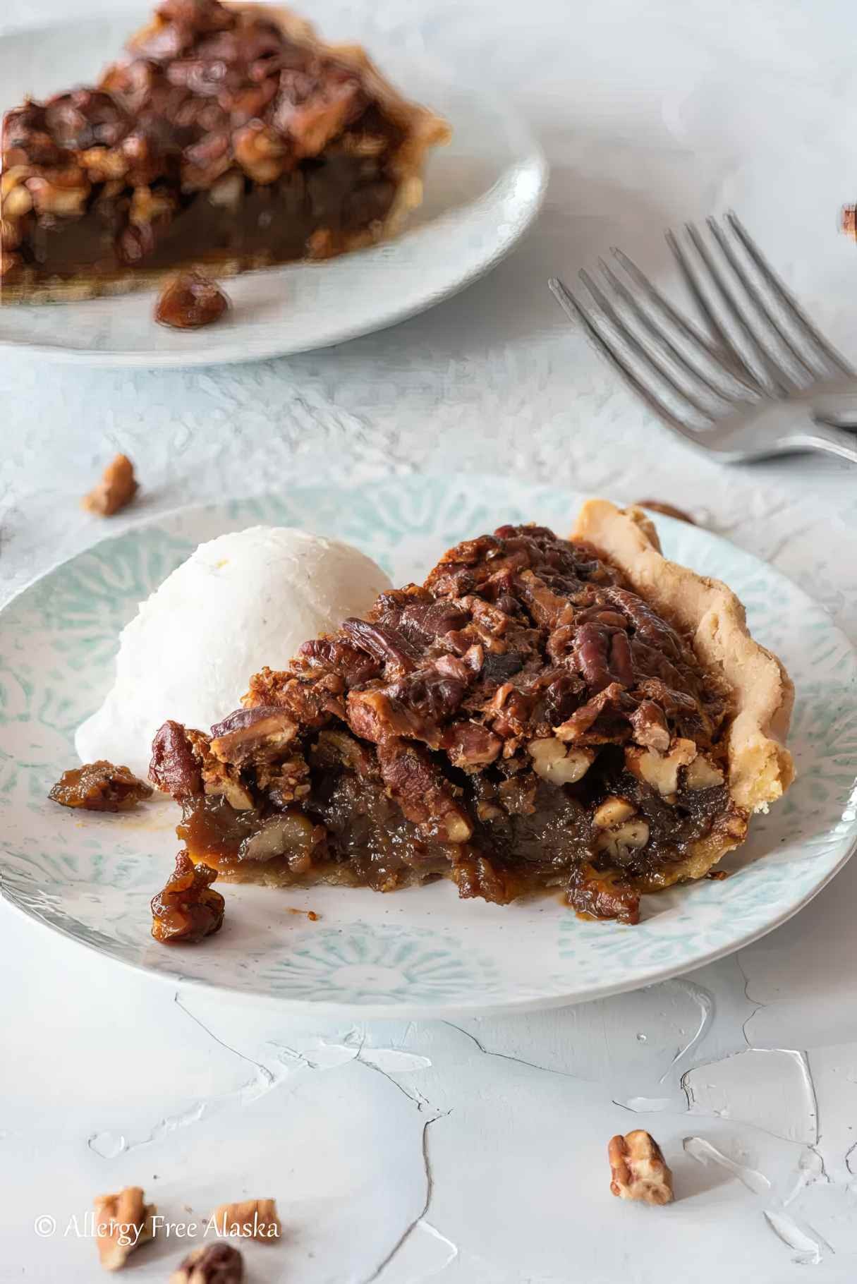 Maple Sweetened Pecan Pie without Gluten