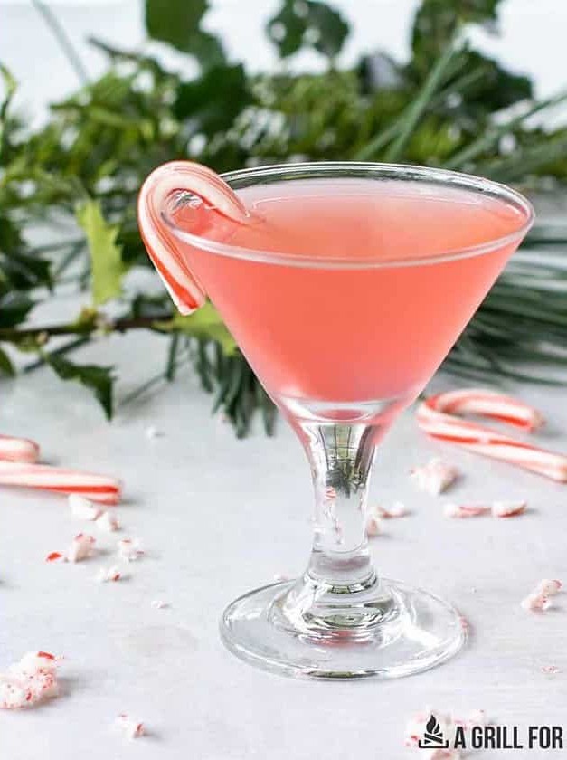 Minty Martini with a Twist of Holiday Cheer
