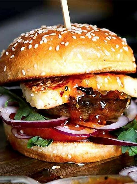 Savory Halloumi Veggie Burger Delights