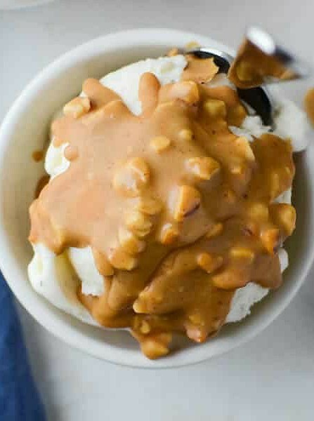 Peanut Butter Crunchy Ice Cream Shell