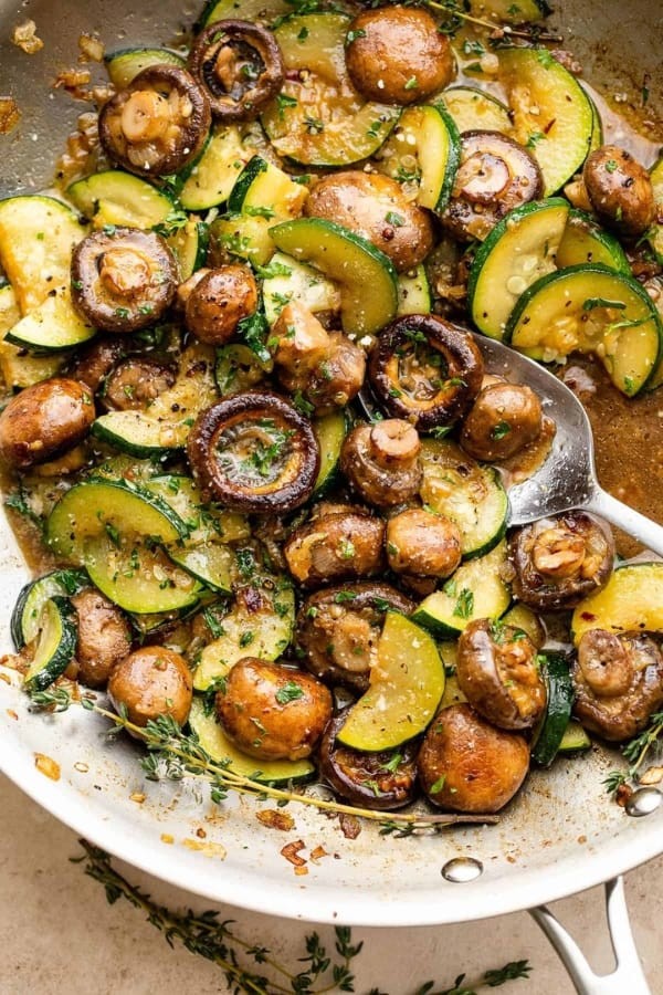 Zesty Zucchini Mushroom Skillet Delight