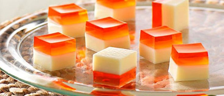 Peach Cream Layered Jellied Delights