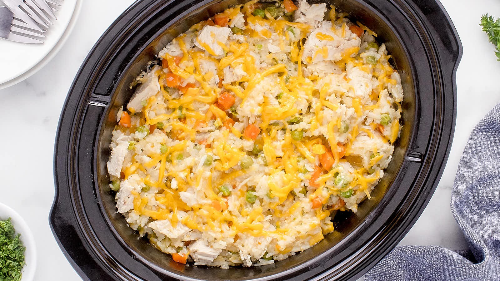 Delicious Slow Cooker Chicken Rice Combo