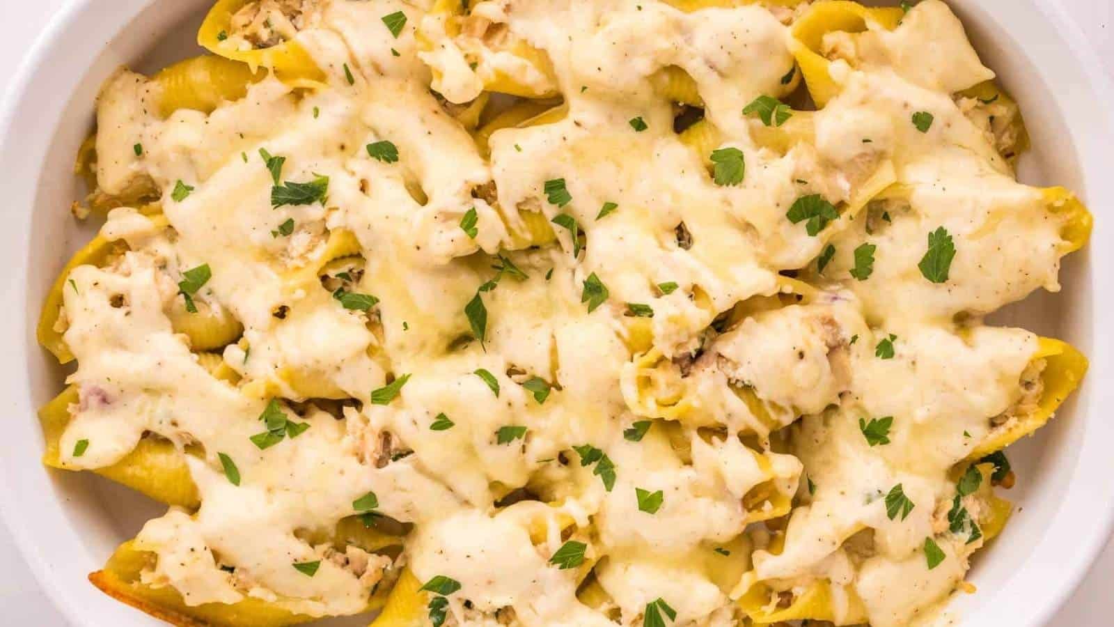 Flaky Tuna Fills Jumbo Pasta Shells