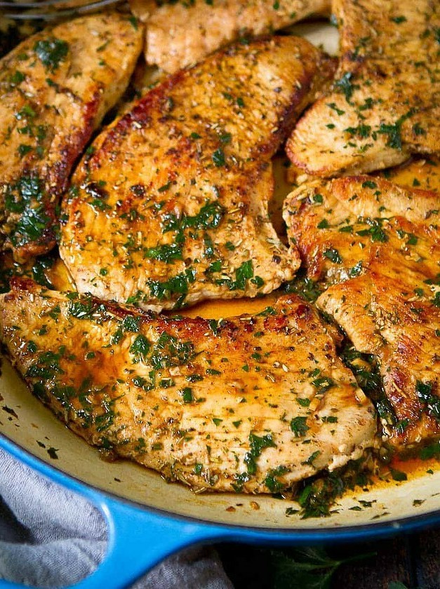 Pan-Seared Turkey Cutlets with Wine Reduction