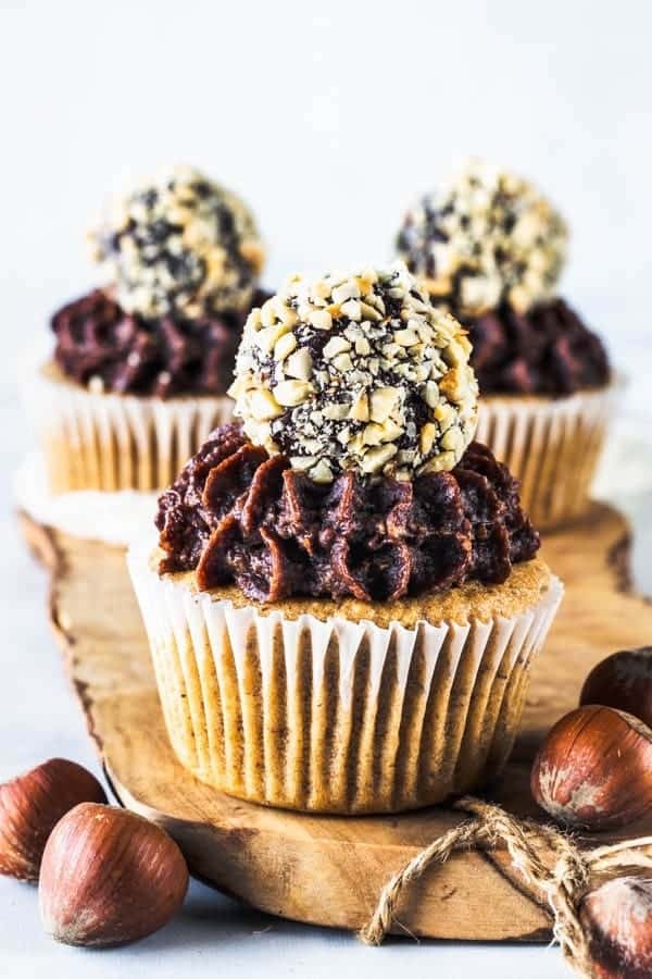Hazelnut Bliss Vegan Cupcakes