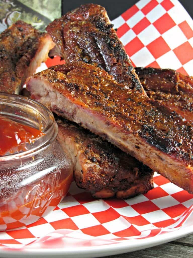 Smoked Pork Ribs in Homemade BBQ