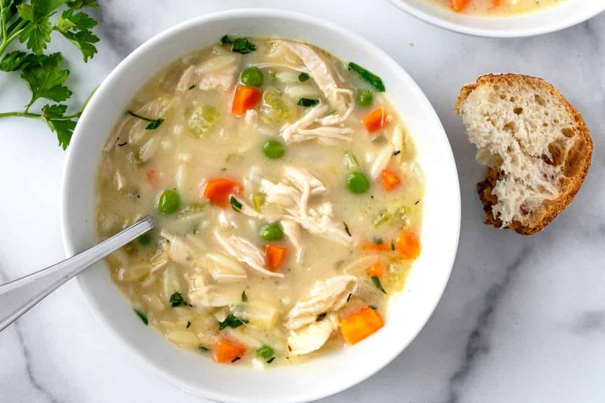 Creamy Orzo Chicken Soup