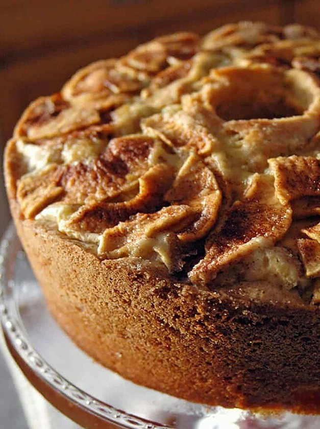 Moist Apple Cake with Cinnamon Swirl Twist