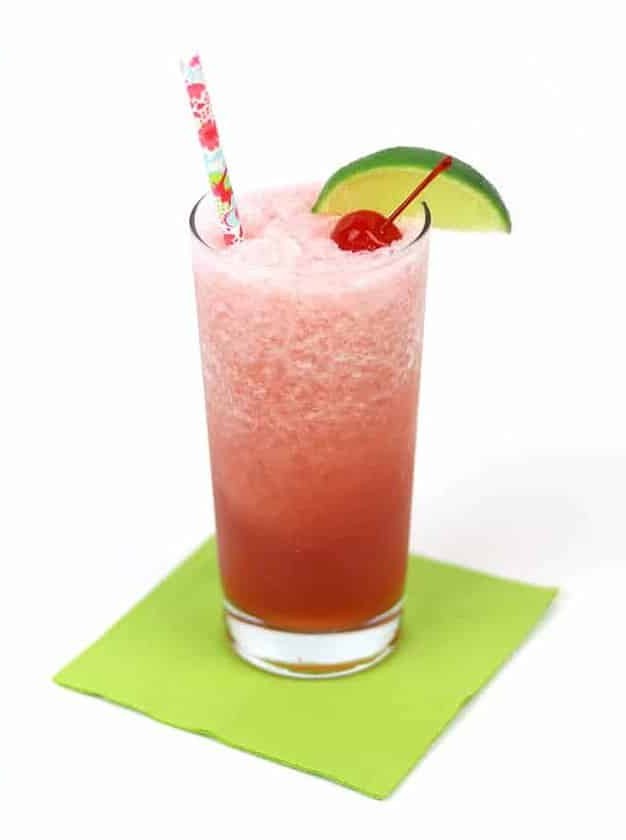 Cherry Limeade Rum Sparkler Slush