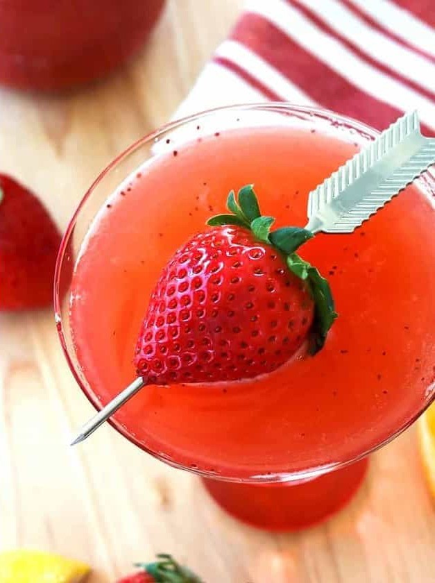 Sweet Strawberry Vodka Cocktail Delight