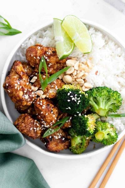 Quick Air Fried Sesame Chicken