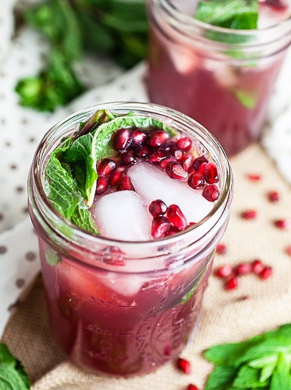 Pomegranate Twist on Classic Mojitos