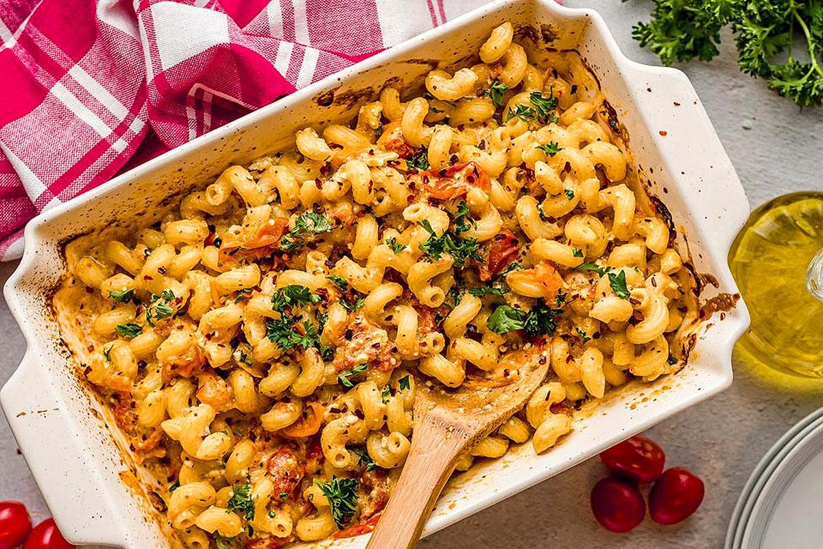 Creamy Tomato Feta Bake